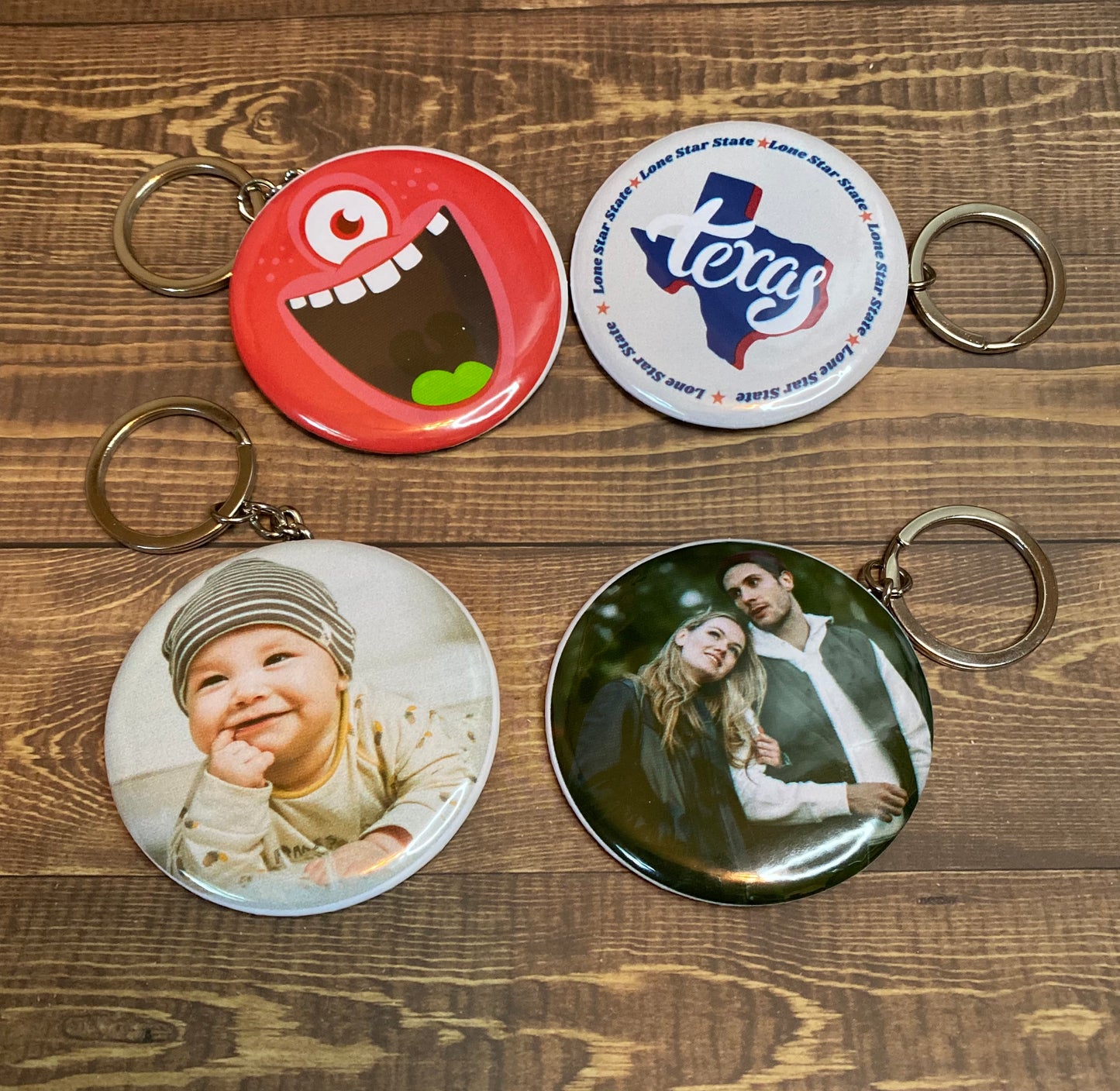 Custom Photo Keychains - Set of 12 - Memory Lane Magnets