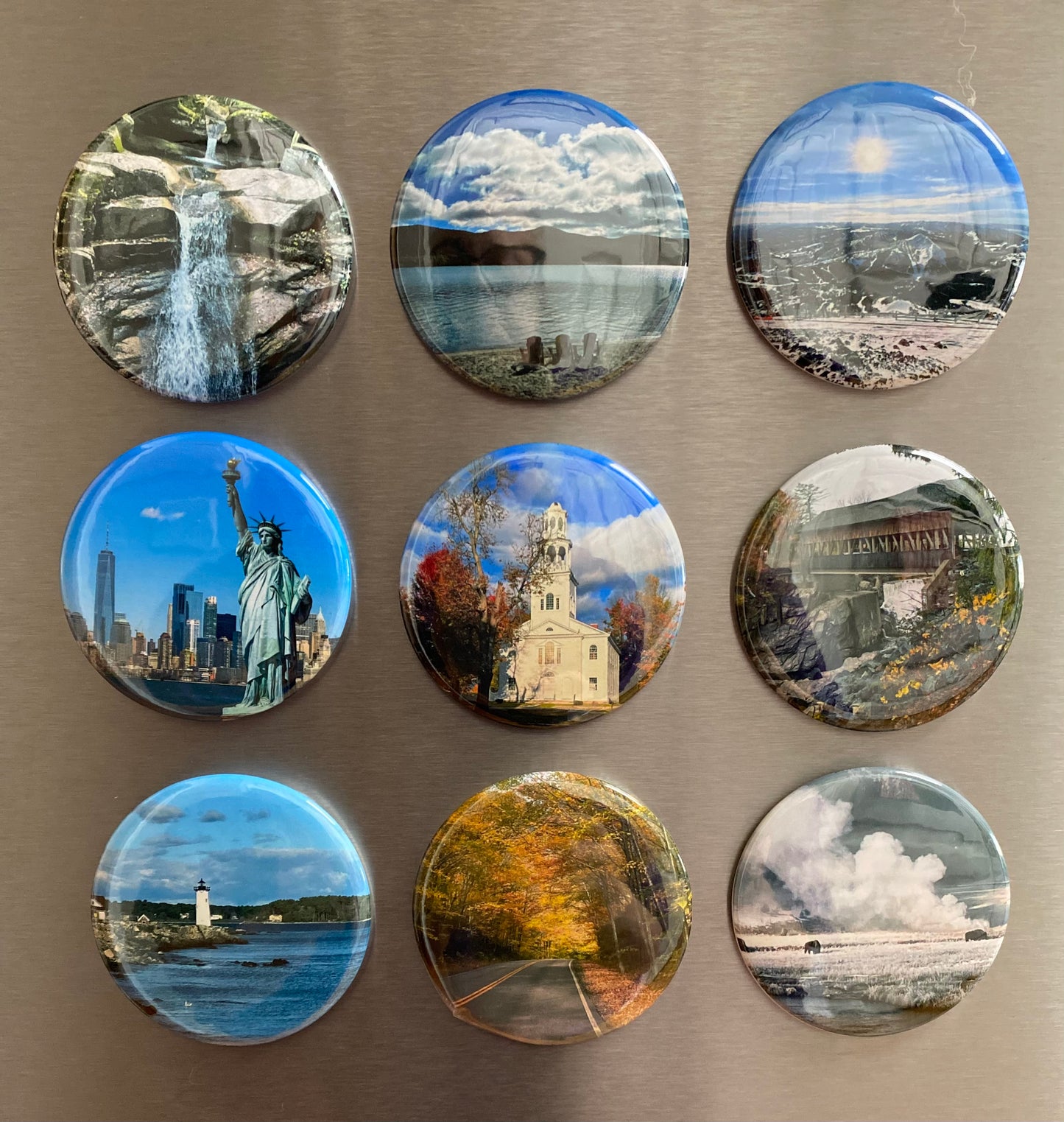 Custom Photo Magnets - Set of 9 - Memory Lane Magnets