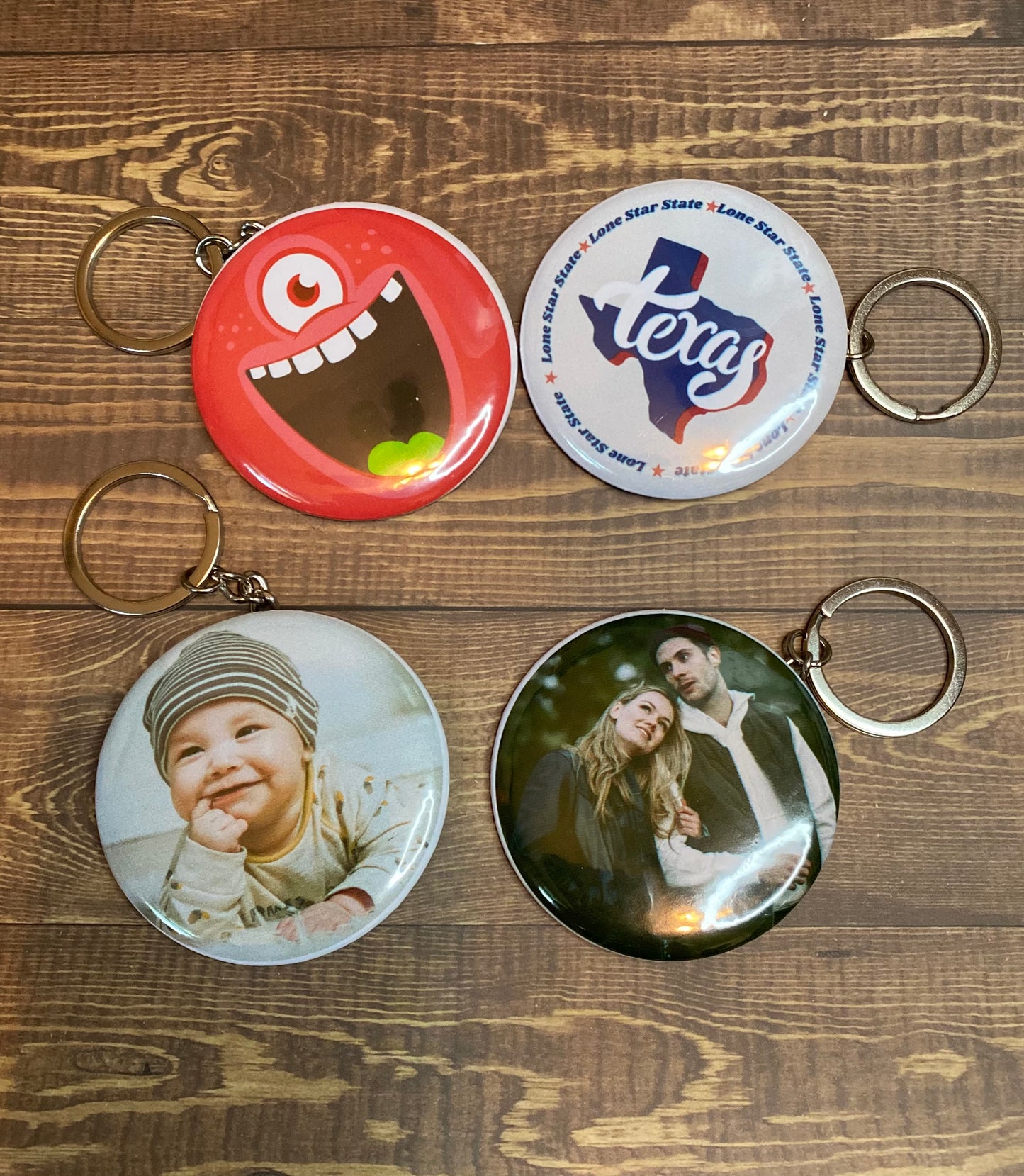 Custom Photo Keychains - Set of 12 - Memory Lane Magnets