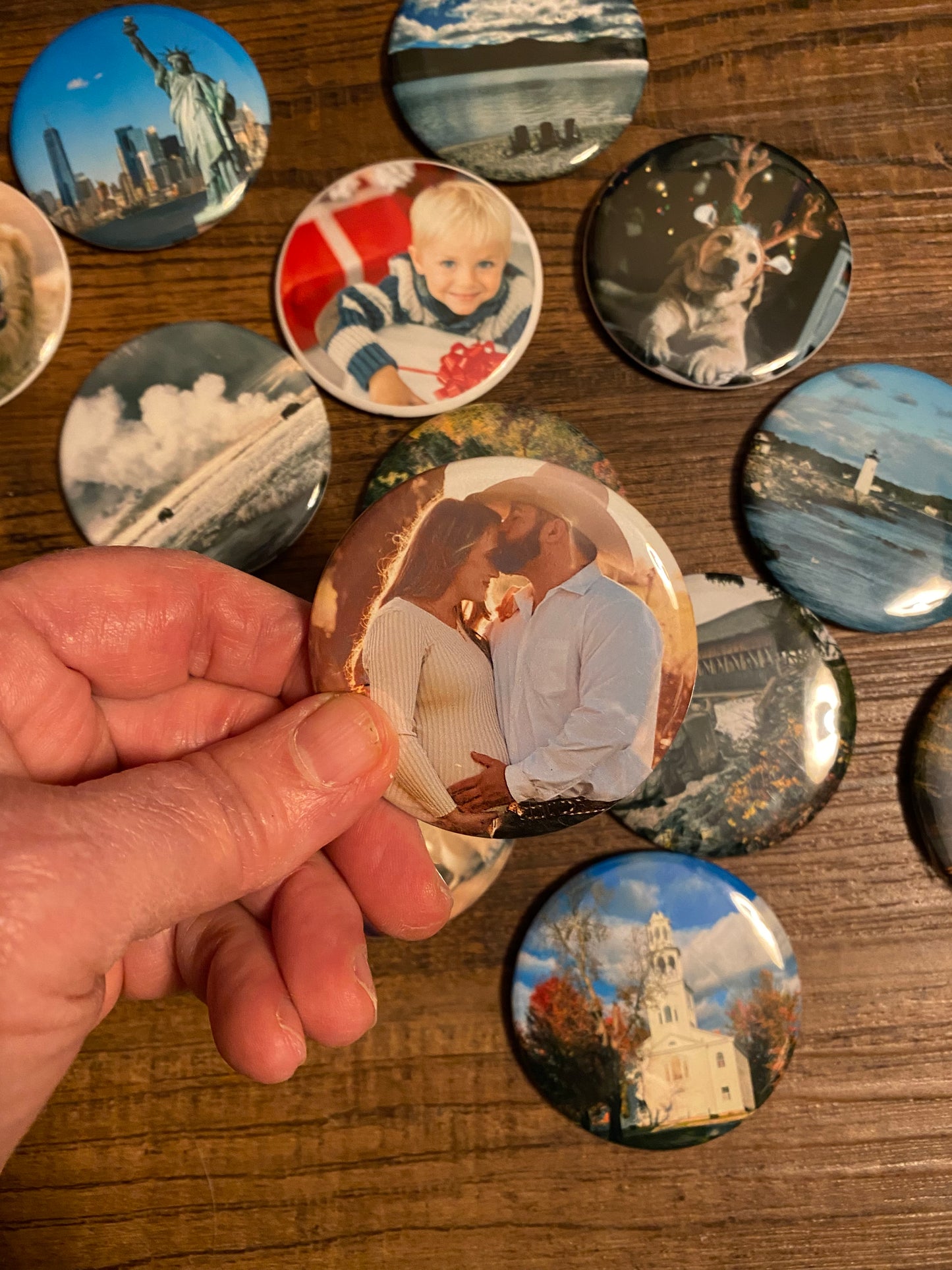 Custom Photo Magnets - Set of 9 - Memory Lane Magnets