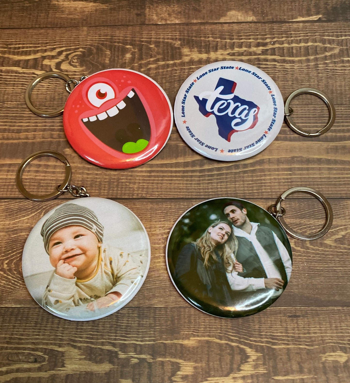 Custom Photo Keychains - Set of 12 - Memory Lane Magnets
