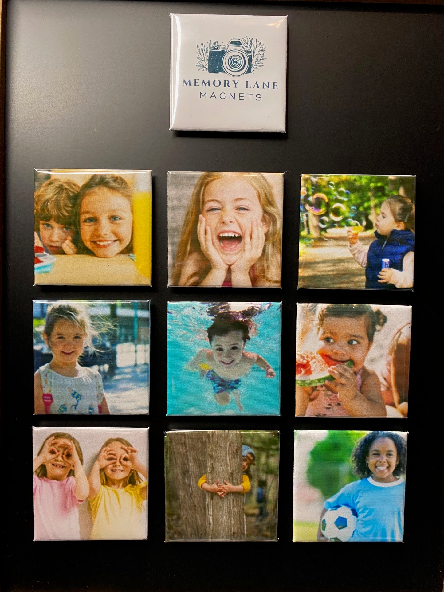 Custom Photo Magnets - Set of 9 - Memory Lane Magnets
