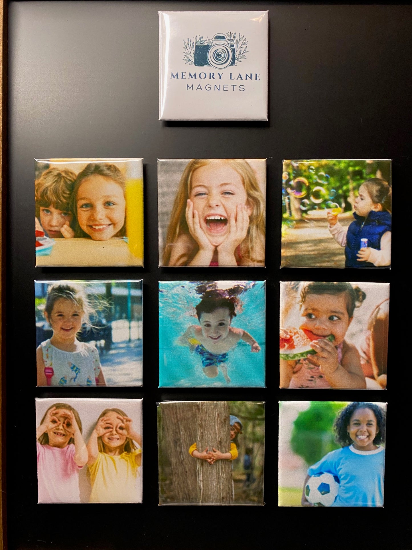 Custom Photo Magnets - Set of 9 - Memory Lane Magnets