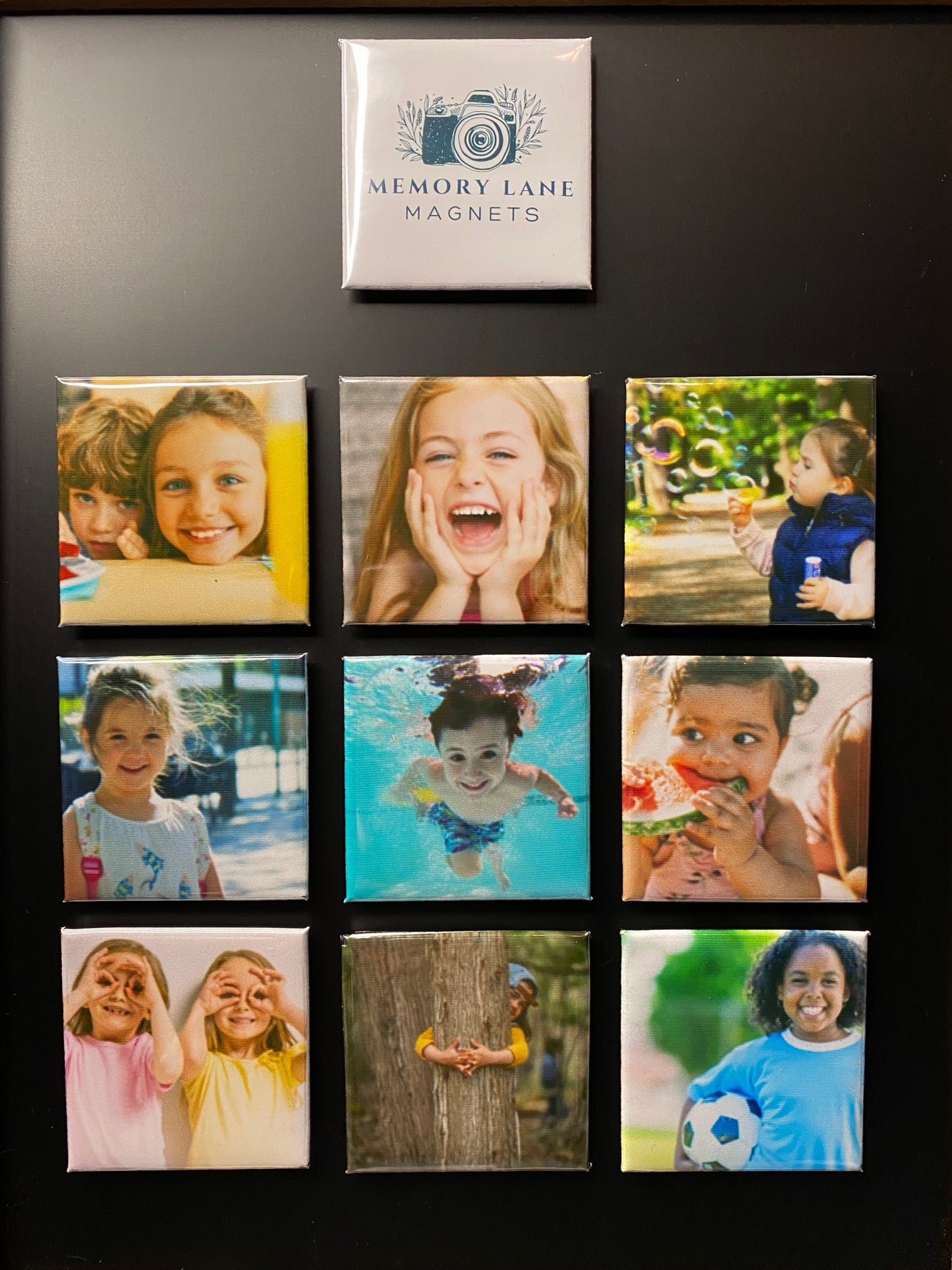 Custom Photo Magnets - Set of 9 - Memory Lane Magnets