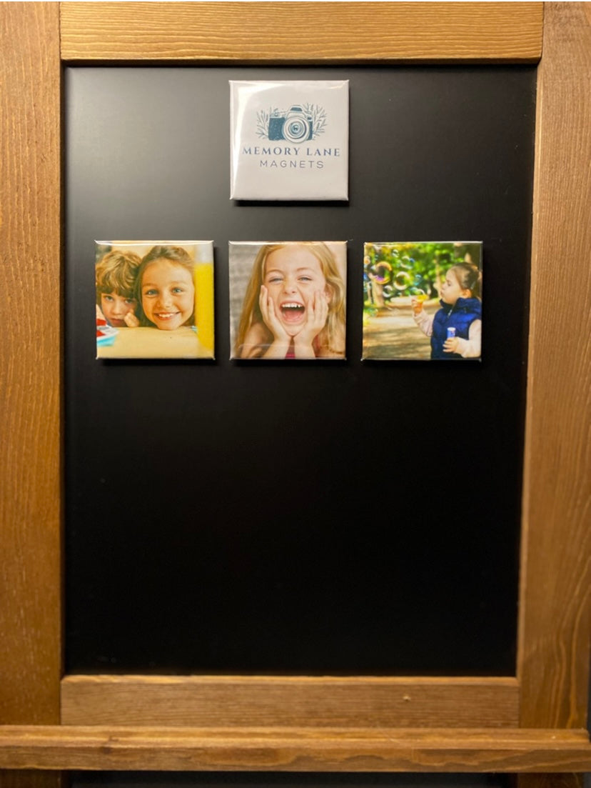 Custom Photo Magnets - Set of 3 - Memory Lane Magnets