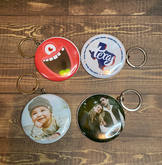 Custom Photo Keychains - Set of 9- Memory Lane Magnets