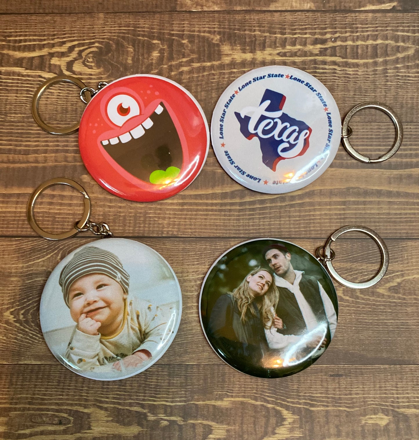 Custom Photo Keychains - Set of 12 - Memory Lane Magnets