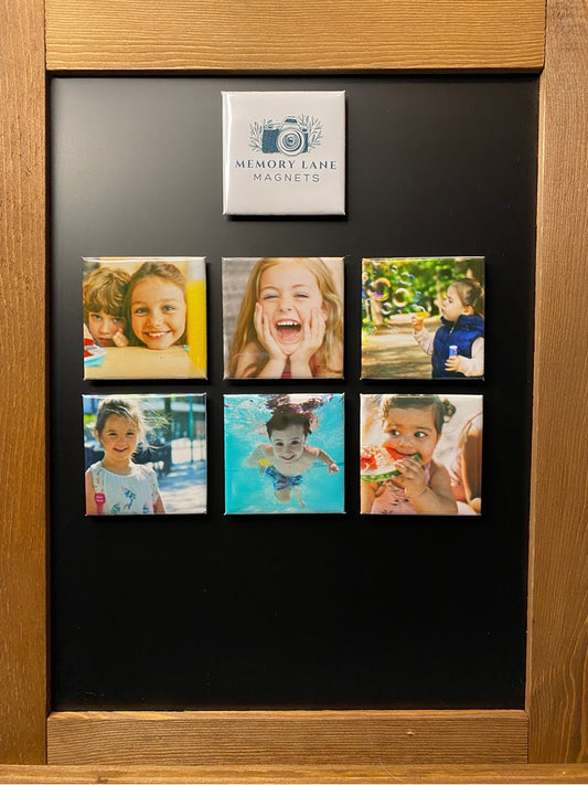 Custom Photo Magnets - Set of 6 - Memory Lane Magnets
